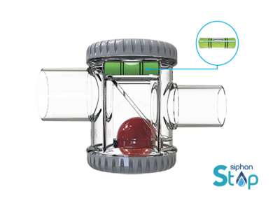 Sifon orizontal transparent, anti-miros Ø 32 SIFON STOP - SCD300006