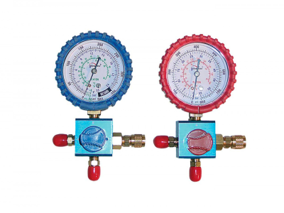 Manometru albastru de presiune scăzută (cu protectie de cauciuc) pentru R410A  - 11131036