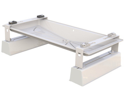 Suport de podea Infinity cu tavă de scurgere Blue River 1050x400mm, cablu de încalzire 3m și picior reglabil Suelo Maxi - SCD500189