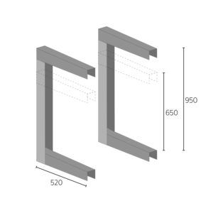 Suport telescopic suspendat cu înălțime ajustabilă - 9794-016